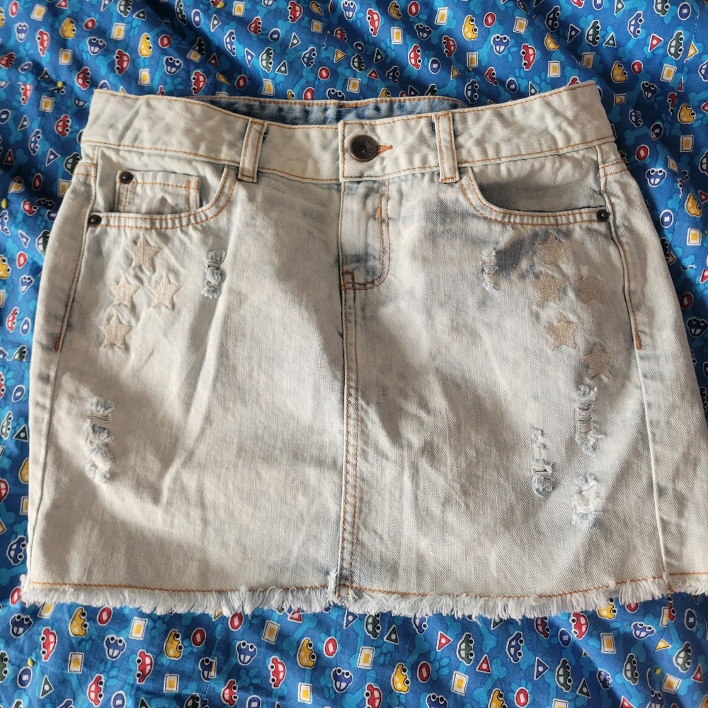 Jean mini skirt